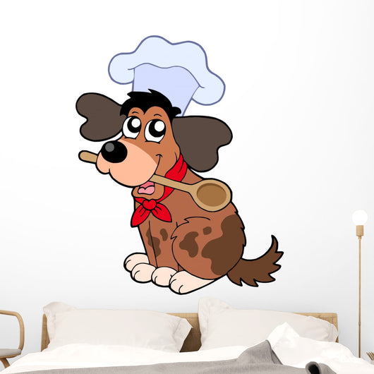 Cartoon Dog Chef Wall Decal