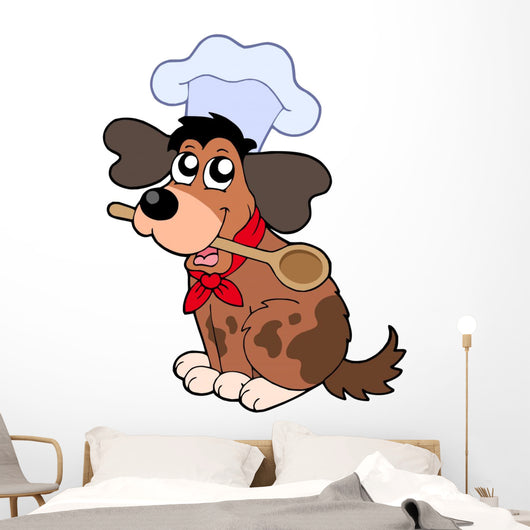 Cartoon Dog Chef Wall Decal