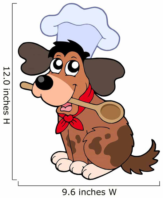 Cartoon Dog Chef Wall Decal