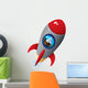 Cartoon Dog Astronaut Spaceship Wall Decal