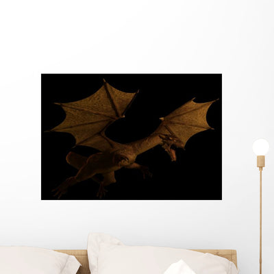 Dragon Wall Decal Design 2 shown on a wall
