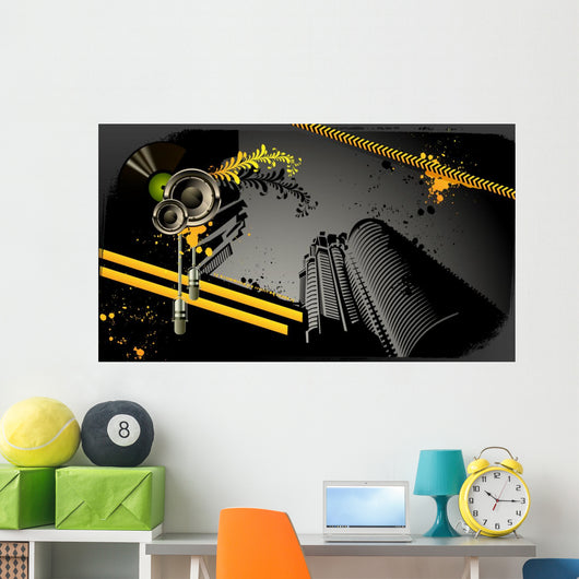 Modern Grunge Urban Graphic Wall Decal