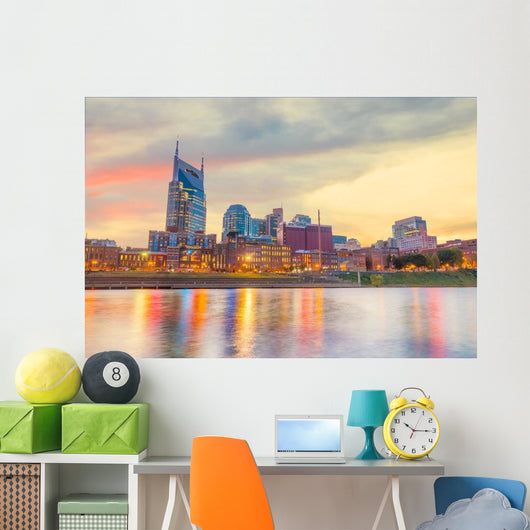 Nashville Tennessee Downtown Evening Skyline Wall Decal