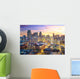 Aerial Downtown Detroit Twilight Wall Decal