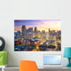 Aerial Downtown Detroit Twilight Wall Decal