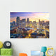 Aerial Downtown Detroit Twilight Wall Decal