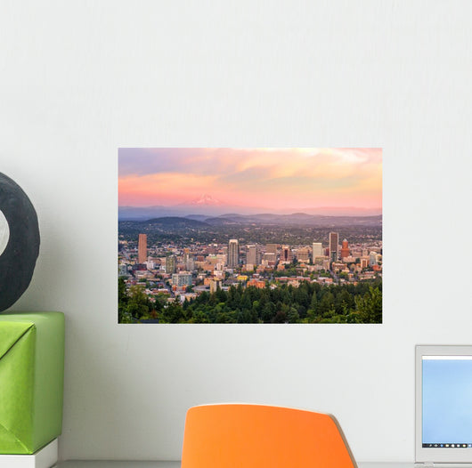 Downtown Portland Oregon Sunset Wall Decal