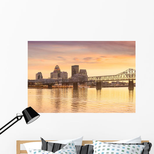 Downtown Louisville Morning Skyline Wall Decal