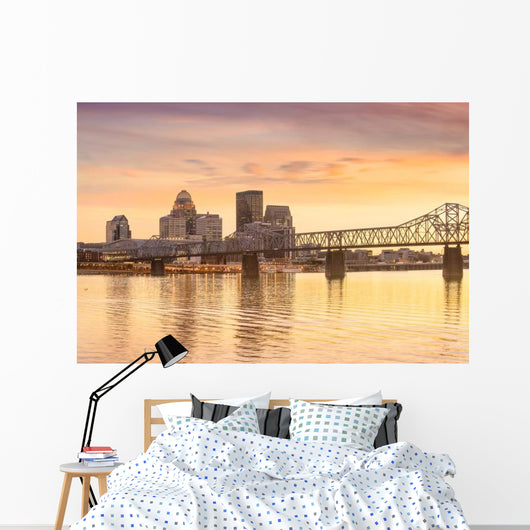 Downtown Louisville Morning Skyline Wall Decal
