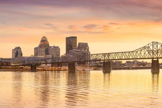 Downtown Louisville Morning Skyline Wall Decal