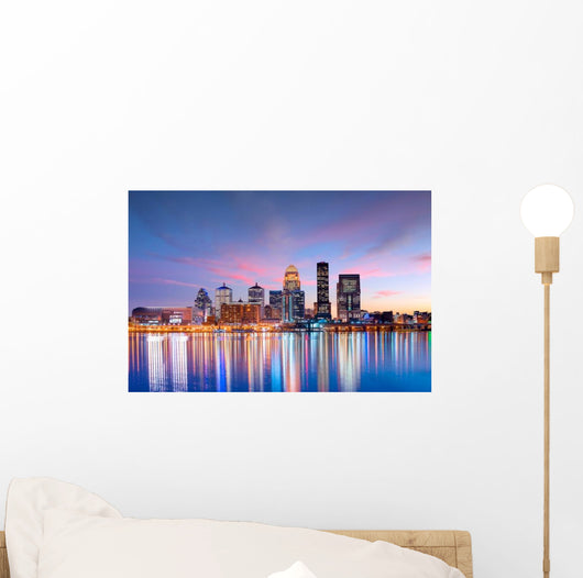 Downtown Louisville Evening Skyline Wall Decal