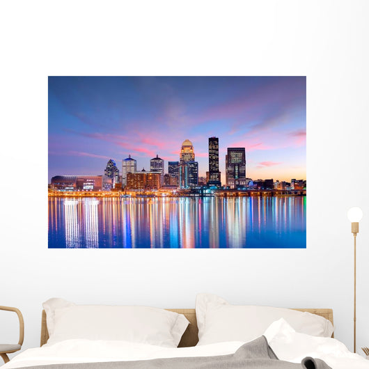 Downtown Louisville Evening Skyline Wall Decal