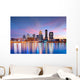Downtown Louisville Evening Skyline Wall Decal