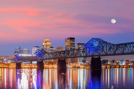 Downtown Louisville Bridge Skyline Wall Decal