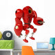 Red Robot Wall Decal
