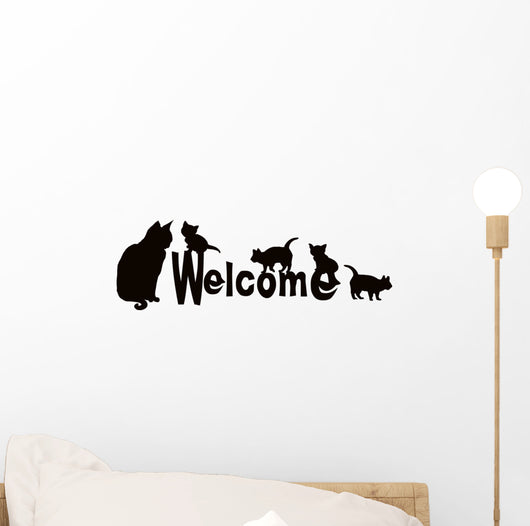 Cats Welcome Wall Decal