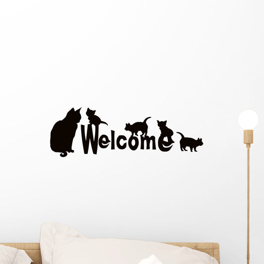 Cats Welcome Wall Decal