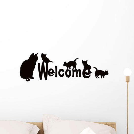 Cats Welcome Wall Decal