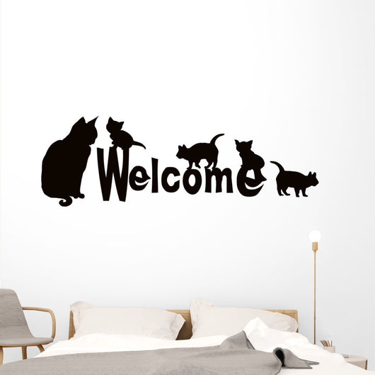 Cats Welcome Wall Decal