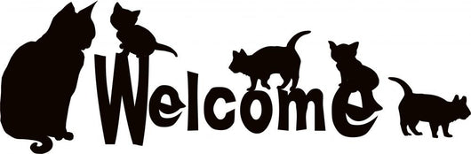 Cats Welcome Wall Decal