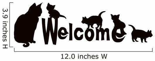 Cats Welcome Wall Decal