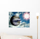 3D Earth with Sun Wall Decal