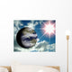 3D Earth with Sun Wall Decal