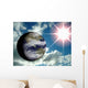 3D Earth with Sun Wall Decal