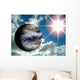 3D Earth with Sun Wall Decal