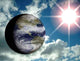 3D Earth with Sun Wall Decal