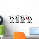 Four Silly Cows Wall Decal Sticker Set Panoramic Wall Decal