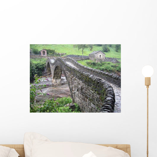 Br Cke Tessin Old Wall Decal