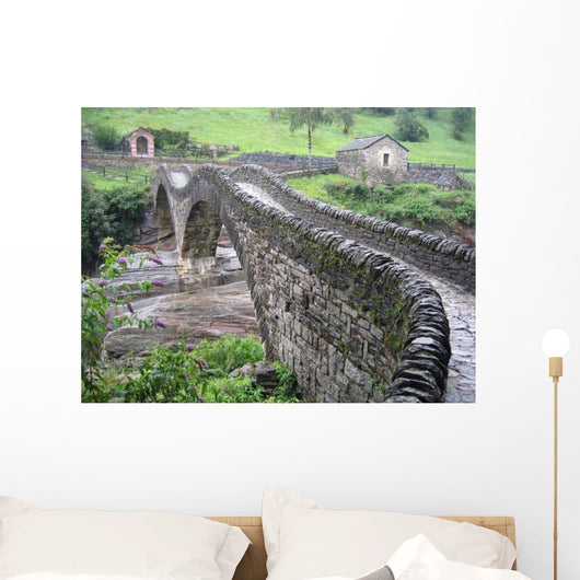 Br Cke Tessin Old Wall Decal