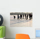 Winter Eisstockschiessen Auf Dem Wall Decal