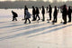 Winter Eisstockschiessen Auf Dem Wall Decal
