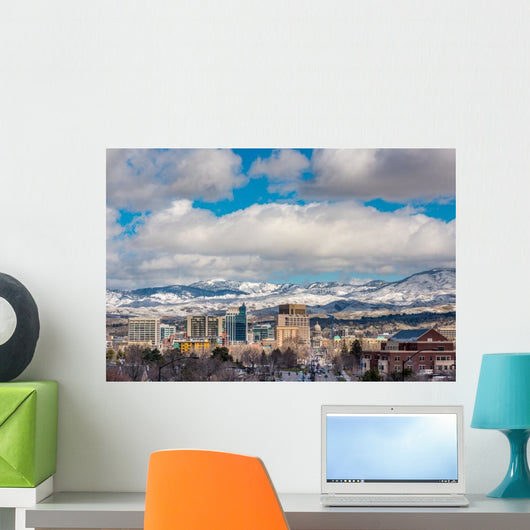 Warm Sunlight Paints City Wall Decal
