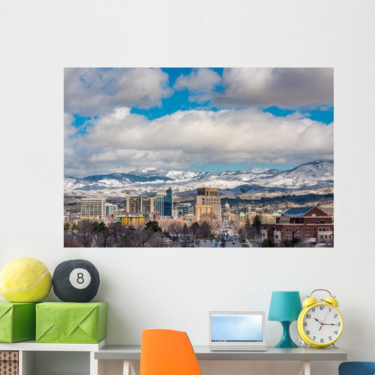 Warm Sunlight Paints City Wall Decal