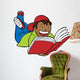 Child Reading Book Wall Decal