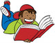 Child Reading Book Wall Decal