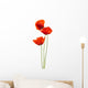 Floral Design Poppies White Wall Decal