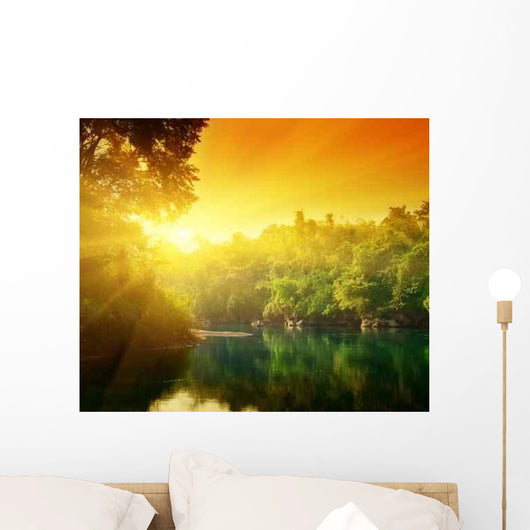 Sunset Jungle Thailand Wall Decal Design 2