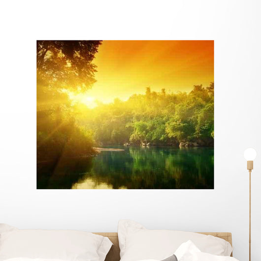 Sunset Jungle Thailand Wall Decal Design 2