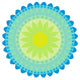 Blue Green Mandala Wall Decal