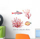 Watercolor Nautical Coral Wall Decal Sticker Set
