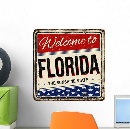 Vintage Welcome to Florida Wall Decal
