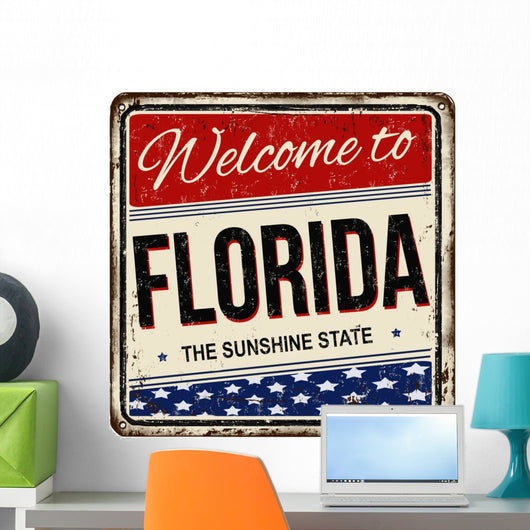 Vintage Welcome to Florida Wall Decal