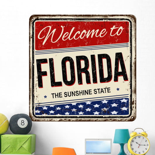 Vintage Welcome to Florida Wall Decal