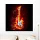 Burning Guitar Wall Decal