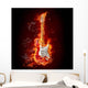 Burning Guitar Wall Decal