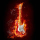 Burning Guitar Wall Decal